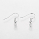 Grade A Silver Color Plated Iron Earring Hooks UK-EC135-S-NF-3