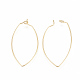 Brass Hoop Earrings Findings UK-KK-S341-89-2