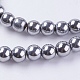 Synthetic Magnetic Hematite Beads Strands UK-G-H1097-1-3