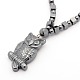 Trendy Men's Non-magnetic Synthetic Hematite Beaded Necklaces&nbsp;UK-X-NJEW-M002-13-2