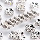 Brass Rhinestone Spacer Beads UK-RB-A014-L8mm-01S-NF-1
