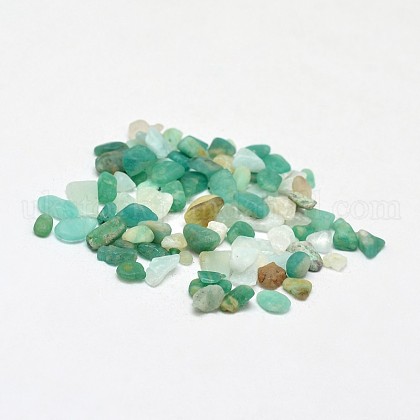 Natural Amazonite Chip Beads UK-G-O103-08-1