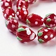 Handmade Lampwork 3D Strawberry Beads UK-X-LAMP-R109A-15-2