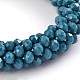 Faceted Rondelle Glass Beaded Jewelry Making for Bracelets UK-BJEW-L517-A08-1