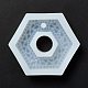 Imitation Embedded Rhinestone Hexagon Pendant Silicone Molds UK-DIY-I090-12-2