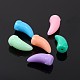 Opaque Solid Color Acrylic Pepper Chili Beads for Pendant Making UK-MACR-O012-M-K-1