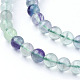 Natural Fluorite Beads Strands UK-G-E112-6mm-19-3
