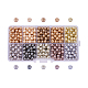 10 Color Eco-Friendly Pearlized Round Glass Pearl Beads UK-HY-PH0010-01-2