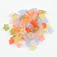 Mixed Color Frosted Transparent Acrylic Flower Beads UK-X-M-PL554-3
