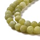 Round Frosted Natural TaiWan Jade Bead Strands UK-G-M248-6mm-02-6