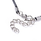 Natural Amethyst Pendant Necklaces UK-NJEW-E146-01-4