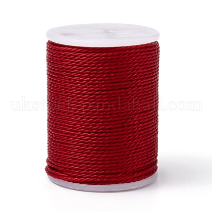 Round Waxed Polyester Cord UK-YC-G006-01-1.0mm-32-1