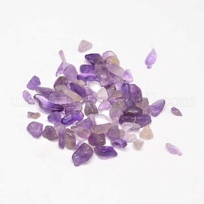Natural Amethyst Chip Beads UK-G-L453-06-1