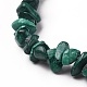 Natural Malachite Chip Beads Stretch Bracelets UK-BJEW-JB05765-04-2