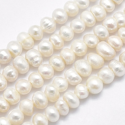 Grade AA Natural Cultured Freshwater Pearl Beads Strands UK-PEAR-F007-61-1