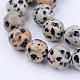 Natural Dalmatian Jasper Beads Strands UK-G-Q462-8mm-30-1