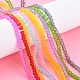 Frosted Glass Bead Strands UK-GGB4MMY-DKM-6