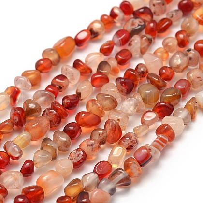 Dyed Natural Carnelian Beads Strands UK-G-F465-22-1