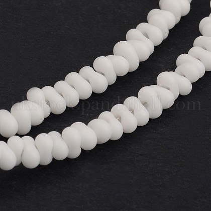 Frosted Glass Beads Strands UK-GLAA-J080-B01-K-1