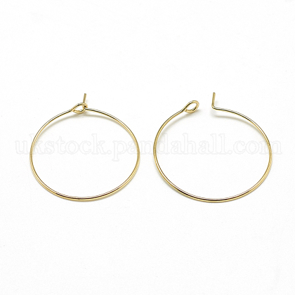 Brass Hoop Earrings UK-KK-T032-005G-1