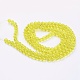 1Strand Yellow Transparent Crackle Glass Round Beads Strands UK-X-CCG-Q001-6mm-04-2