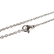Classic Plain 304 Stainless Steel Mens Womens Cable Chain Necklace Making UK-STAS-P045-01P-1