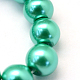 Baking Painted Pearlized Glass Pearl Round Bead Strands UK-HY-Q003-4mm-29-3