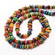 Dyed Disc Natural Freshwater Shell Beads Strands UK-SHEL-E355-15-K-3
