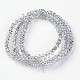 Pearl Luster Plated Teardrop Glass Bead Strands&nbsp;UK-EGLA-J117-PL03-2