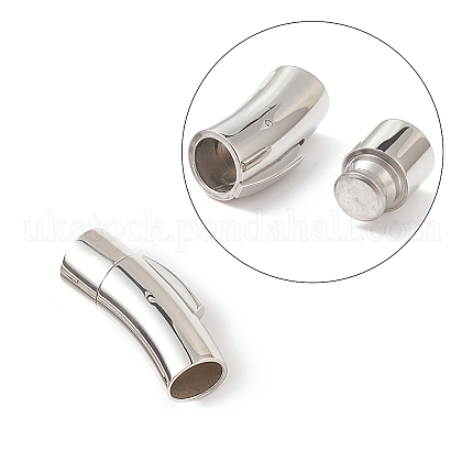 304 Stainless Steel Bayonet Clasps UK-STAS-I013-8mm-1