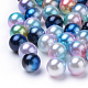 Rainbow Acrylic Imitation Pearl Beads UK-X-OACR-R065-3mm-A-1