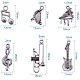 Sets of Musical Instruments Tibetan Style Alloy Pendants UK-TIBEP-PH0004-17AS-2