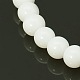 Round White Glass Beads Strands UK-X-GR8mm26Y-5