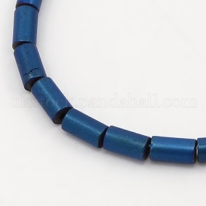 Electroplate Non-magnetic Synthetic Hematite Beads Strands UK-G-M007-31B