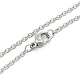 Unisex Classic Plain 304 Stainless Steel Mens Womens Cable Chain Necklaces UK-STAS-O037-83P-1