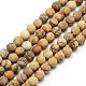 Frosted Natural Picture Jasper Round Bead Strands UK-G-M064-6mm-05-1
