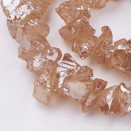 Electroplated Natural Quartz Crystal Bead Strands UK-X-G-F336-06B-1