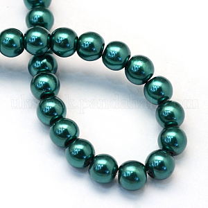 Baking Painted Pearlized Glass Pearl Round Bead Strands UK-HY-Q003-6mm-79