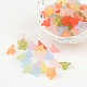 Mixed Color Frosted Transparent Acrylic Flower Beads UK-X-M-PL554-1