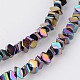Electroplate Non-magnetic Synthetic Hematite Beads Strands UK-G-L436-19D-K-1