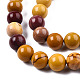 Natural Mookaite Beads Strands UK-G-S259-37-8mm-3