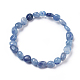 Natural Blue Aventurine Bead Stretch Bracelets UK-BJEW-K213-02-2