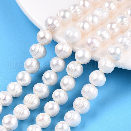 Natural Cultured Freshwater Pearl Beads Strands UK-PEAR-S001-8-9mm-3-1