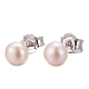 Valentine Presents for Her 925 Sterling Silver Ball Stud Earrings UK-EJEW-D029-4.5mm-2-1