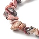 Chip Natural Rhodonite Stretch Beaded Bracelets for Kids UK-BJEW-JB06305-04-2
