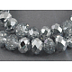 Electroplate Glass Beads Strands UK-EGLA-R335-2-K-2