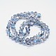 Electroplate Glass Beads Strands UK-EGLA-F107-B02-K-2