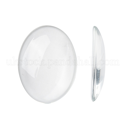 Transparent Oval Glass Cabochons UK-X-GGLA-R022-40x30-1
