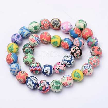 Handmade Polymer Clay Beads UK-FIMO-12D-1
