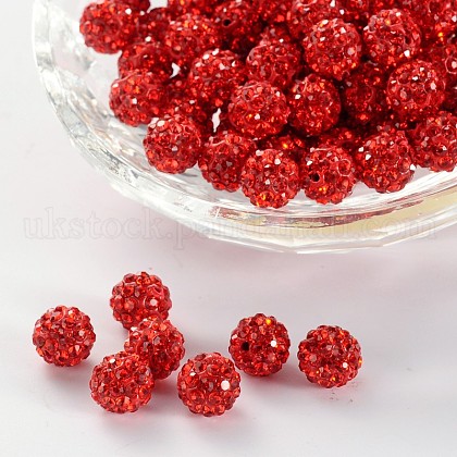 Pave Disco Ball Beads UK-RB-H258-8MM-227-1